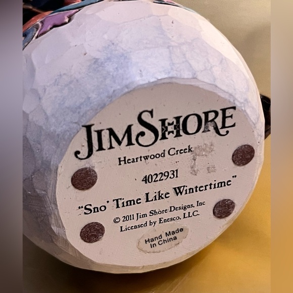 Jim Shore Heartwood Creek: "Sno' Time Like Wintertime" Snowman Figurine - Picture 3 of 3